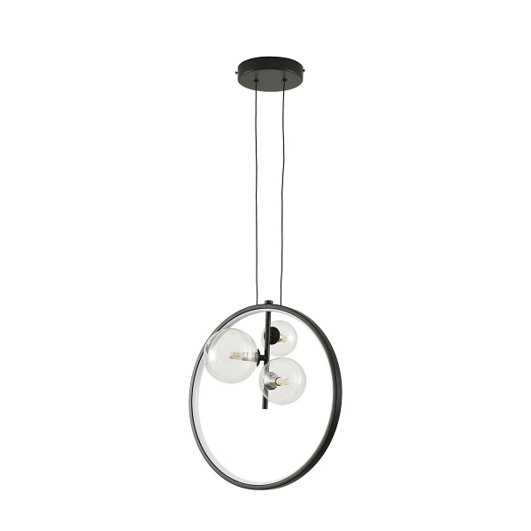 Lampa wisząca ORION RING LED czarny 40 cm Step Into Design