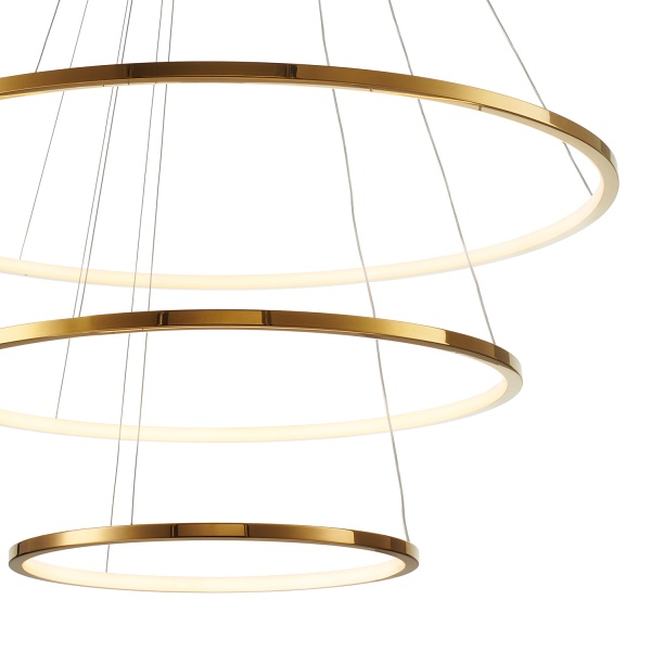 Lampa wisząca CIRCLE SLIM 40+60+80 LED złoty 40 cm + 60 cm + 80 cm Step Into Design