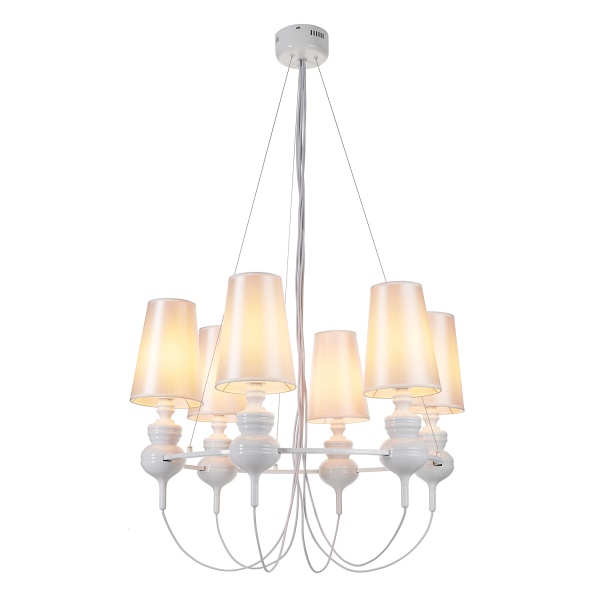 Lampa wisząca QUEEN-6 biała Step Into Design