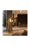 Lampa podłogowa WOMAN-2 złoty połysk 190 cm - Step Into Design