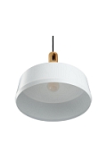Lampa wisząca NORDIC WOODY biało drewniana 35 cm - Step Into Design