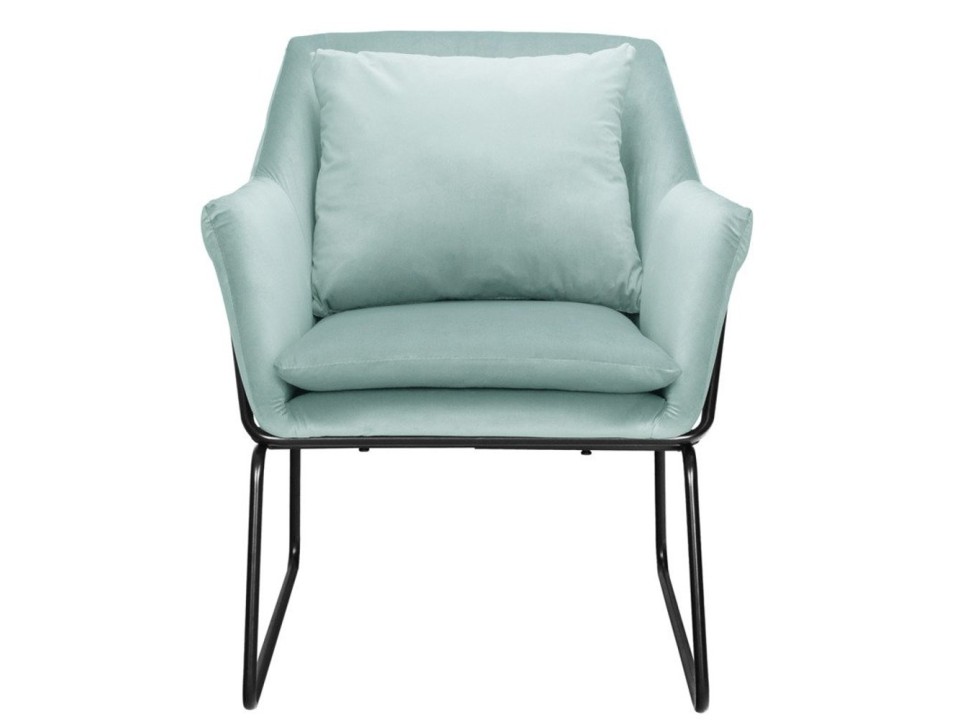Fotel welurowy FLUENCE miętowy Step Into Design