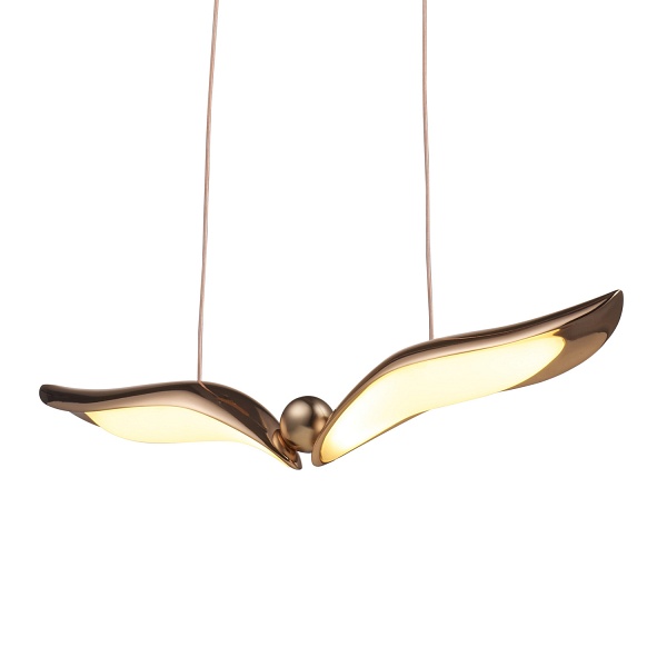 Lampa wisząca GUFO 1 - LED, różowe złoto, 36 cm Step Into Design