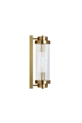 Lampa ścienna STELO 40 cm - kinkiet kryształowy LED, rama metalowa, złoty - Step Into Design