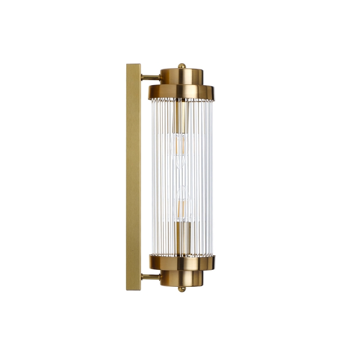Lampa ścienna STELO 40 cm - kinkiet kryształowy LED, rama metalowa, złoty - Step Into Design