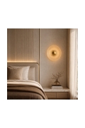 Lampa ścienna HELIOS 30 cm bursztynowo złota - Step Into Design