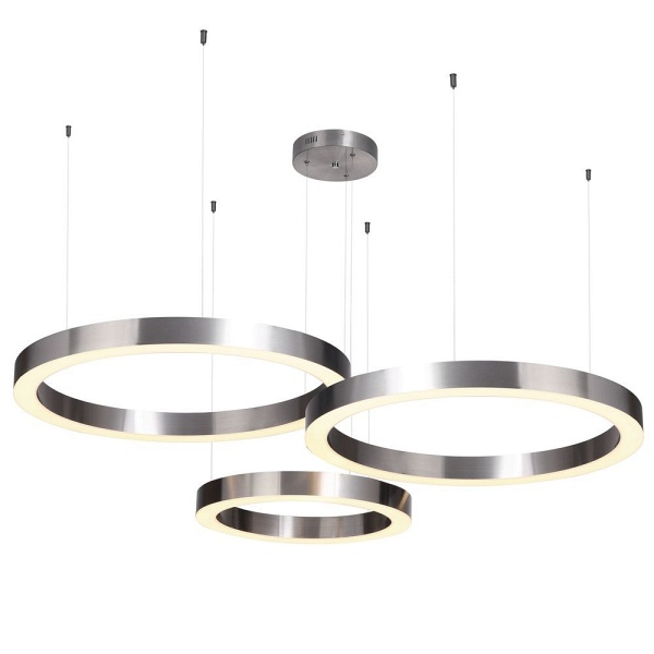 Lampa wisząca CIRCLE 40+60+60 LED nikiel na 1 podsufitce Step Into Design