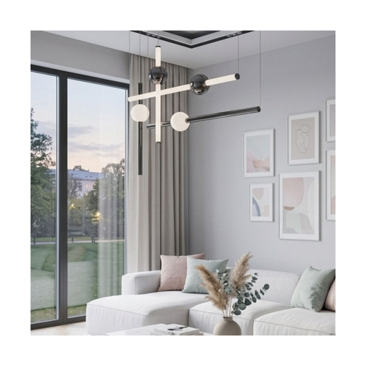 Lampa wisząca O-LINE L-4 LED czarna 110 cm - Step Into Design