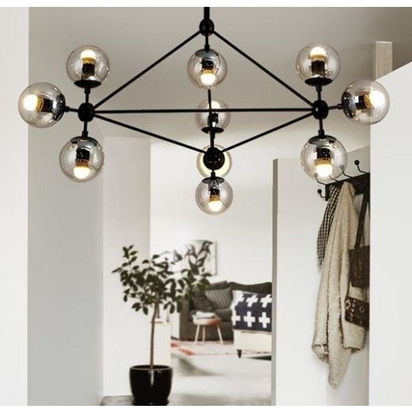 Lampa wisząca ASTRIFERO-10 bursztynowo czarna 90 cm Step Into Design