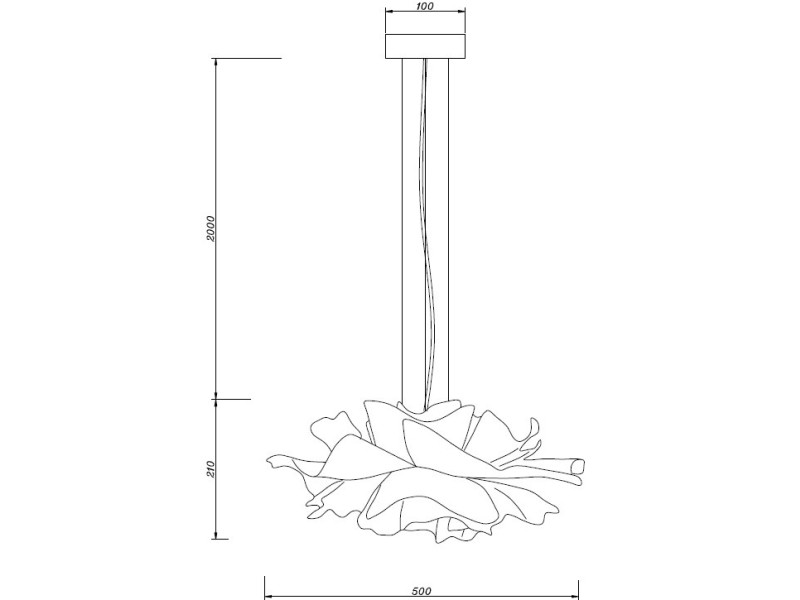 Lampa wisząca PEONY biała 50 cm - nowoczesna lampa sufitowa do salonu Step Into Design