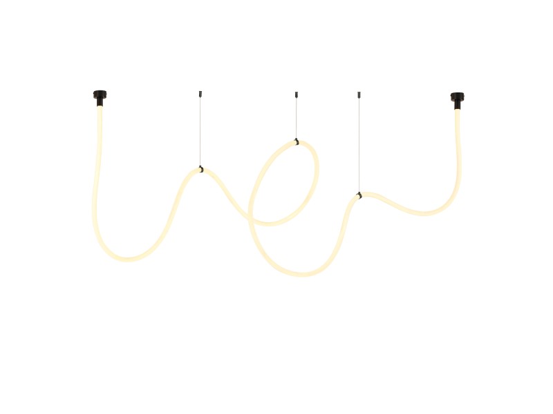 Lampa wisząca SNAKE LED wąż ledowy czarna 500 cm Step Into Design