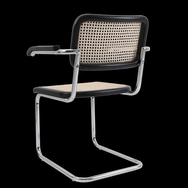 Krzesło VIENNA rattanowo czarne z podłokietnikami Step Into Design