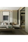Lampa wisząca CIRCLE SLIM 80 LED złoty 80 cm Step Into Design