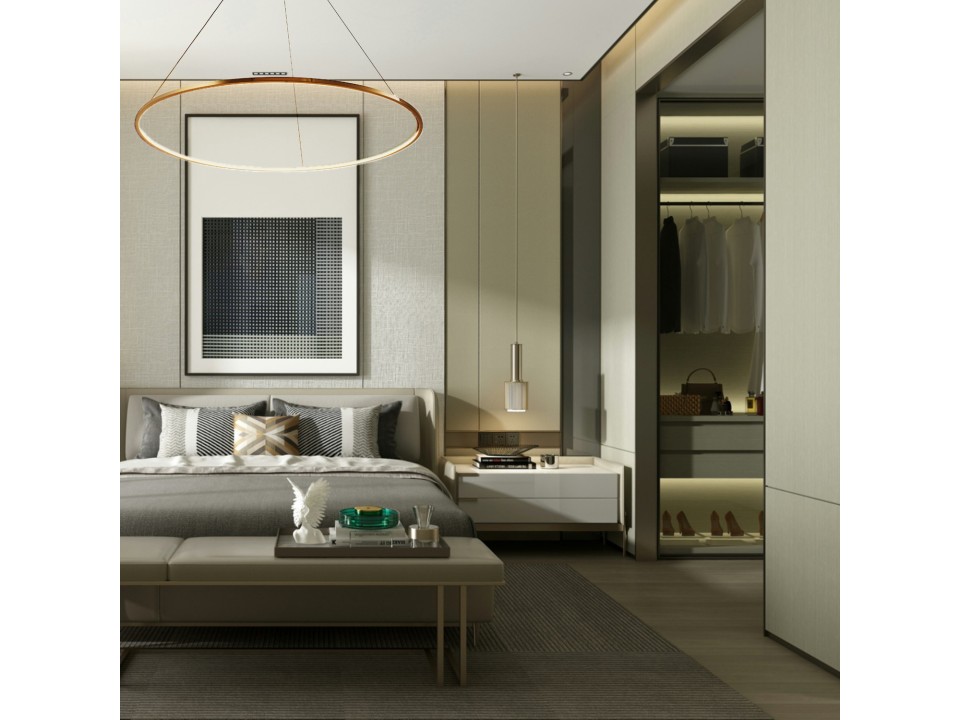 Lampa wisząca CIRCLE SLIM 80 LED złoty 80 cm Step Into Design