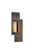 Lampa ścienna NOIR LED, kinkiet czarny ryflowany dwustronny - Step Into Design