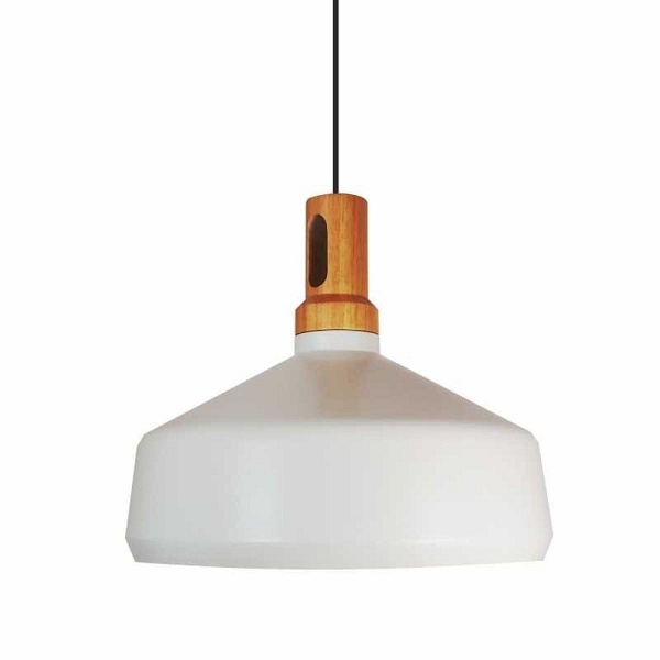 Lampa wisząca NORDIC WOODY biało drewniana 35 cm Step Into Design