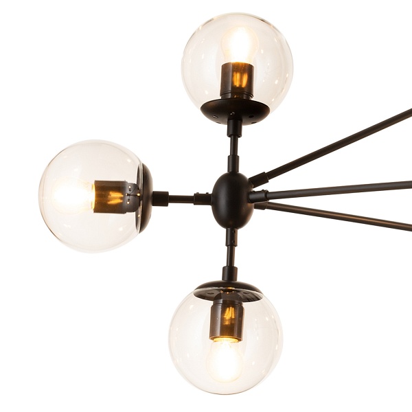 Lampa wisząca transparentno czarna Astrifero 15 Step Into Design