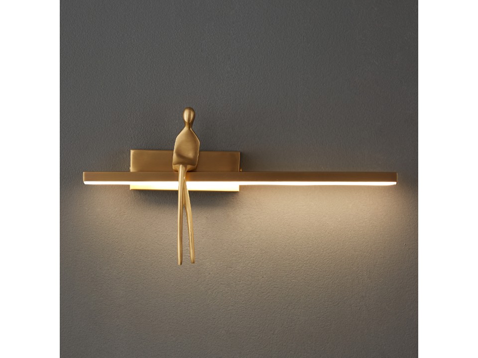 Lampa ścienna AMICI złota 31 cm Step Into Design