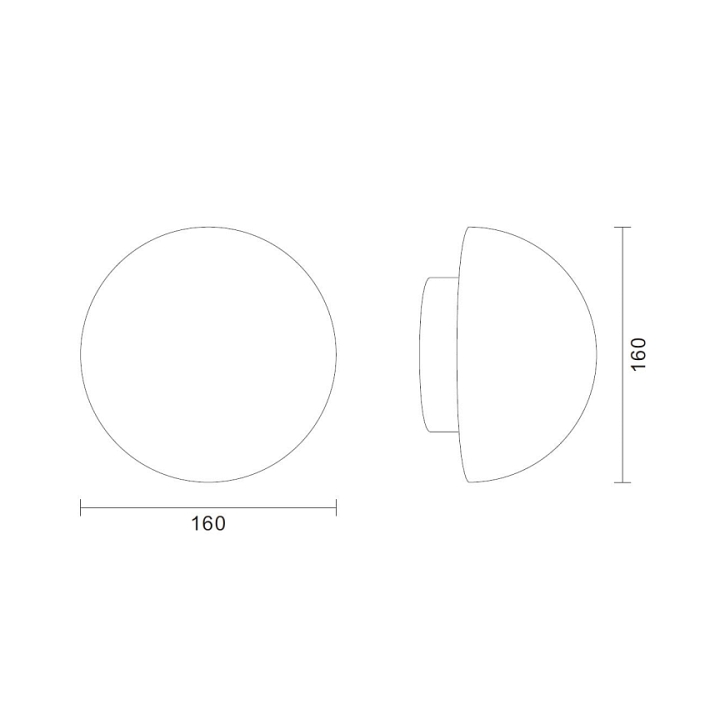 Lampa ścienna BUTTON 16 cm LED złoty - Step Into Design