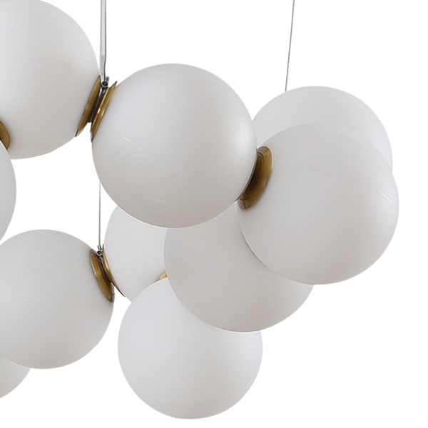 Lampa wisząca CORALLI-80 - LED, biało-mosiężna Step Into Design