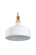 Lampa wisząca NORDIC WOODY biało drewniana 35 cm - Step Into Design