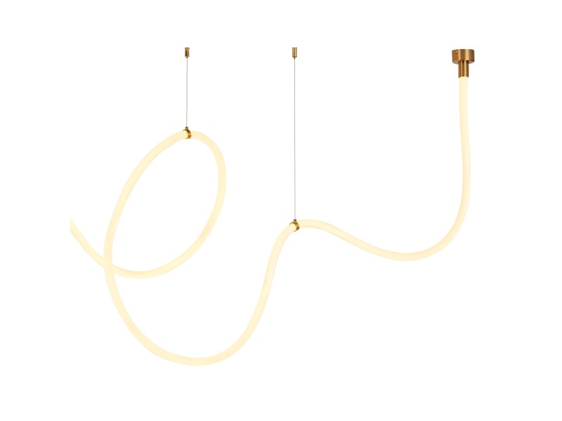 Lampa wisząca SNAKE LED wąż ledowy złota 500 cm Step Into Design