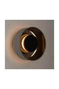 Lampa ścienna DONUT 18 cm - LED, szkło, szaro-czarna - Step Into Design