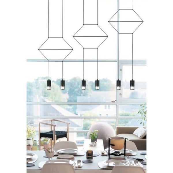 Lampa wisząca LINEA-2 czarna 35 cm Step Into Design