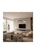 Lampa wisząca CIRCLE 100 cm - LED, ring nikiel szczotkowany - Step Into Design