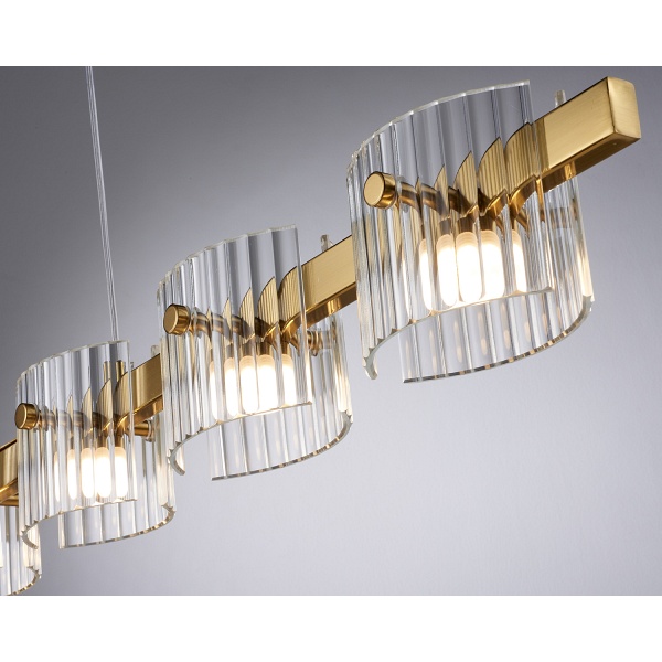 Lampa wisząca LED BACCIO złota 120 cm - nowoczesna lampa nad stół i wyspę Step Into Design