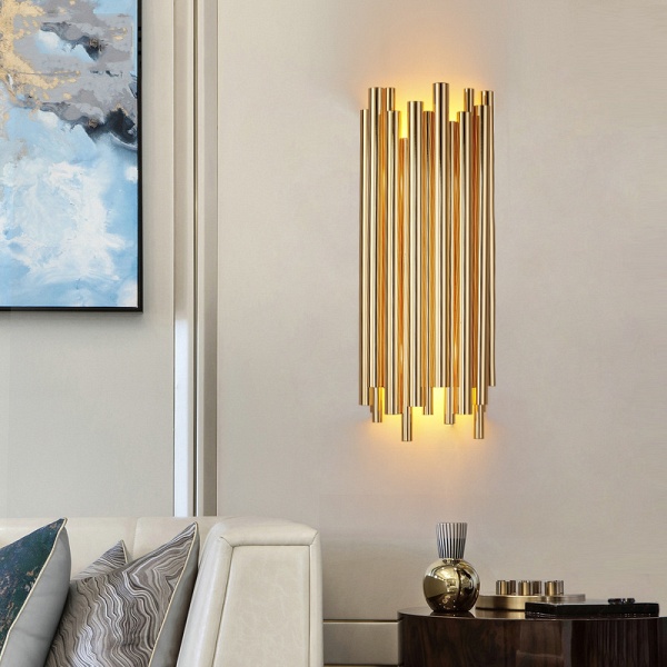 Lampa ścienna TUBO GOLD złota 50 cm Step Into Design