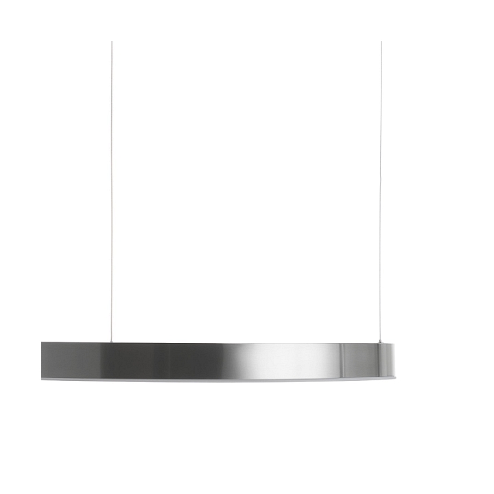 Lampa wisząca CIRCLE 80 cm - LED, ring nikiel szczotkowany - Step Into Design