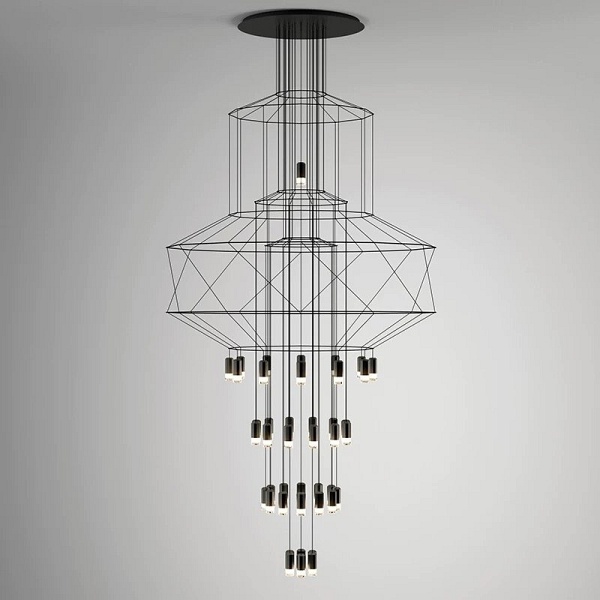 Lampa wisząca LINEA-43 XL czarna 150 cm Step Into Design