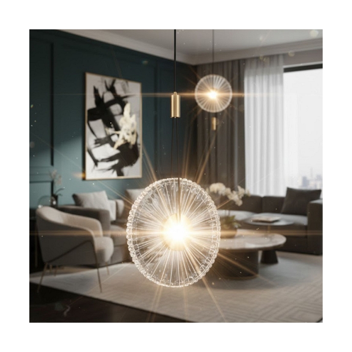 Lampa wisząca SUNBLAST - LED 20 cm, złota - Step Into Design