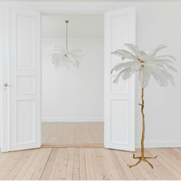 Lampa wisząca EMU pióra białe 100 cm Step Into Design