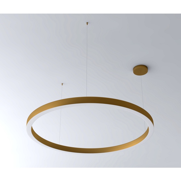 Lampa wisząca CIRCLE 100 cm - LED, ring mosiądz szczotkowany Step Into Design