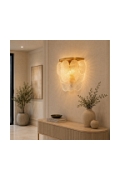 Lampa ścienna FIORE 30 cm - kinkiet złoty, kryształowy - Step Into Design