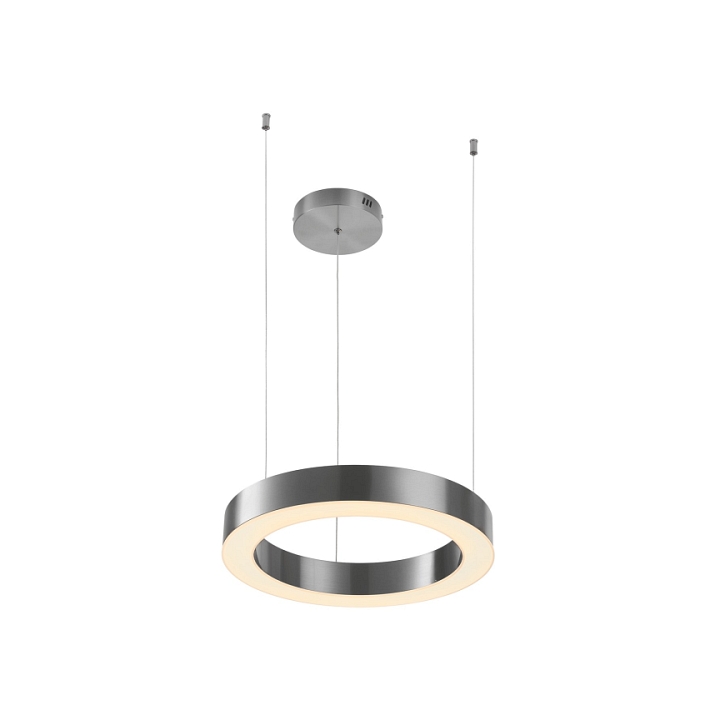 Lampa wisząca CIRCLE 40 cm LED, ring nikiel szczotkowany - Step Into Design