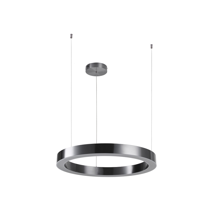 Lampa wisząca CIRCLE 60 cm - LED, ring tytanowy - Step Into Design