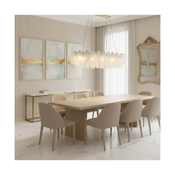 Lampa wisząca PIUMA LONG 100 cm – biała, oprawa sufitowa - Step Into Design