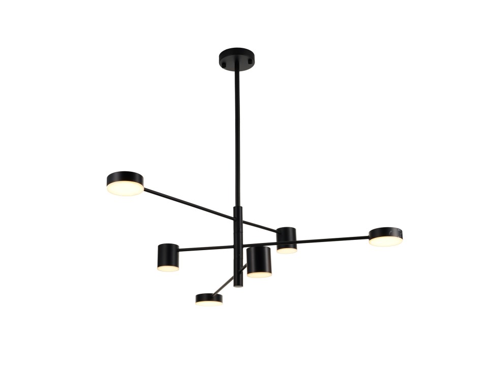 Lampa wisząca CLEX - 6P LED czarna 100 cm Step Into Design