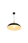 Lampa wisząca SAUCER 45 cm - czarna minimalistyczna oprawa do wnętrz nowoczesnych - Step Into Design