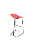Hoker CARO BAR czarne nogi i czerwone siedzisko 75 cm - Step Into Design