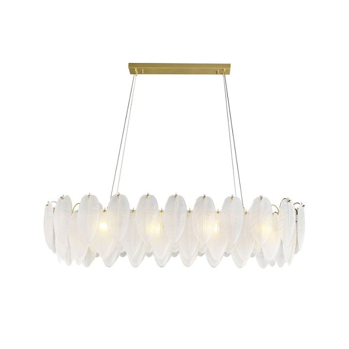 Lampa wisząca PIUMA LONG 100 cm – biała, oprawa sufitowa - Step Into Design