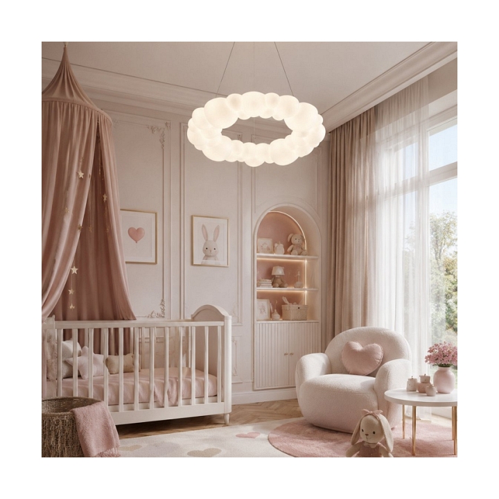 Lampa wisząca CLOUD 50 cm- akrylowa, w kształcie chmurki 3000 - 4000 - 6000 K - Step Into Design