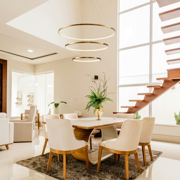 Lampa wisząca CIRCLE SLIM 40+60+80 LED złoty 40 cm + 60 cm + 80 cm Step Into Design