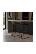 Hoker CARO BAR designerski czarny 75 cm - Step Into Design