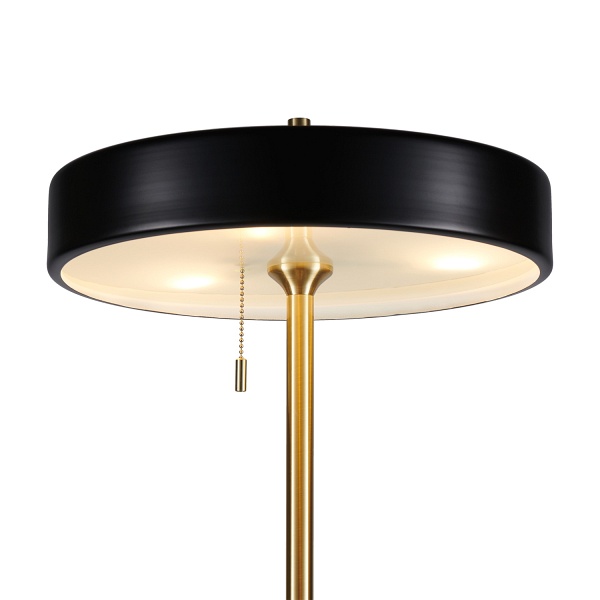 Lampa podłogowa ARTDECO czarno - złota 162 cm Step Into Design