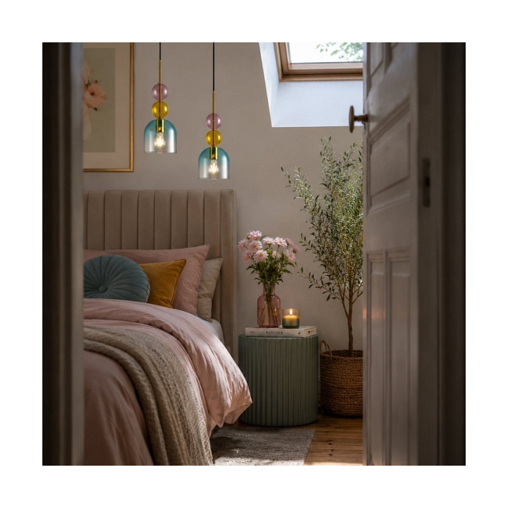 Lampa wisząca PASTELLO BLUE kolorowa 15 cm - Step Into Design