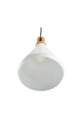 Lampa wisząca NORDIC WOODY biało drewniana 25 cm - Step Into Design